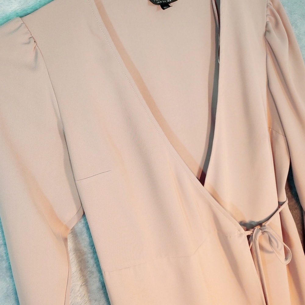 Topshop Crepe Wrap Minidress - Picture 8 of 8
